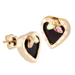 01688-300x300 Black Hills Gold Heart Earrings with Onyx