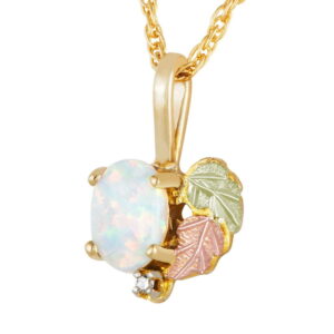 03308-300x300 Black Hills Gold Pendant with Opal and Diamond
