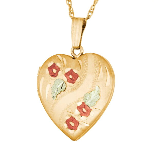 03315-600x600 Black Hills Gold Heart Locket with Roses