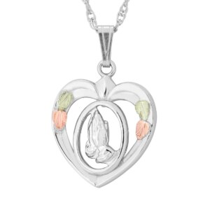 03387-SS-300x300 Praying Hands in Heart Pendant, in Sterling Silver