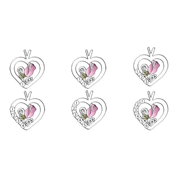 03593StoneChart-600x600 Black Hills Gold Rose in Heart Pendant with 6 GENUINE Birthstones