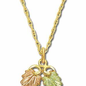 03656-300x300 Black Hills Gold Pendant with Graduated Leaves and Grape Clusters
