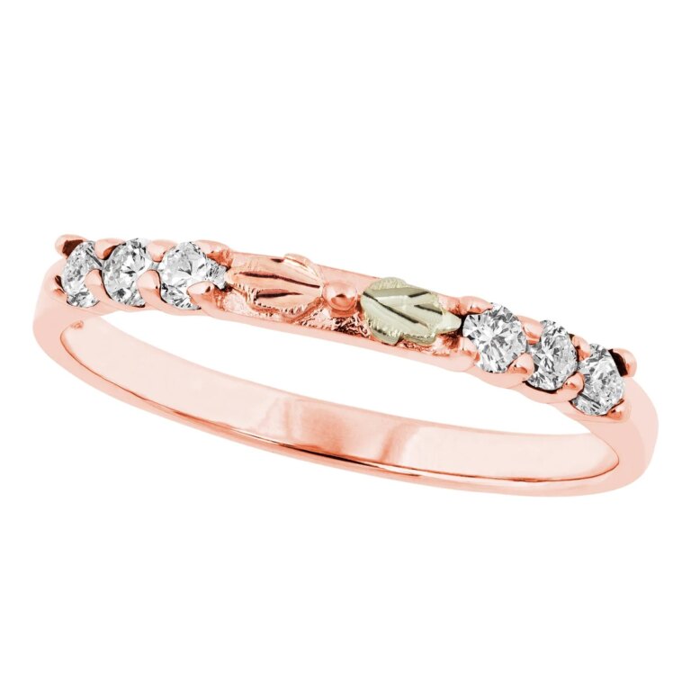 10035R-101-768x768 Landstroms Ladies Black Hills Rose Gold Stackable Ring with Cubic Zirconia