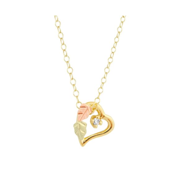 20237-2-600x600 Mt Rushmore Black Hills Gold Heart Pendant with Small Cubic Zirconia