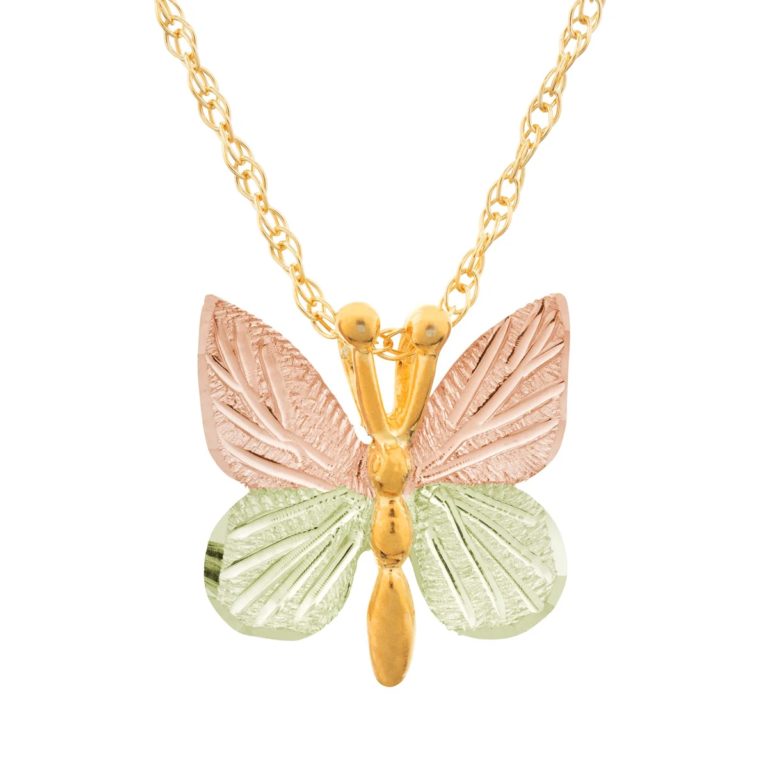 226-768x768 Mt Rushmore Black Hills Gold Split Color Butterfly Pendant