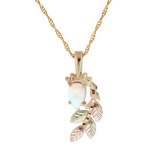 25190-300x300 Black Hills Gold Cascading Opal and Leaf Pendant