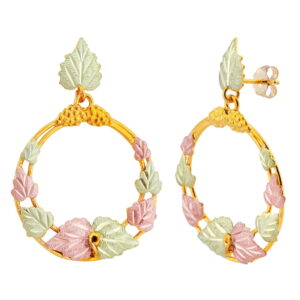 A151PD-300x300 Black Hills Gold Circular Dangle Earrings