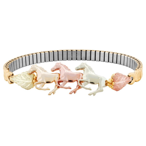 B489-600x600 Black Hills Gold Running Horses Bracelet