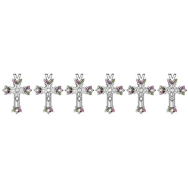 C2966StoneChart-600x600 Black Hills Silver Cross Pendant with 5 Genuine Birthstones