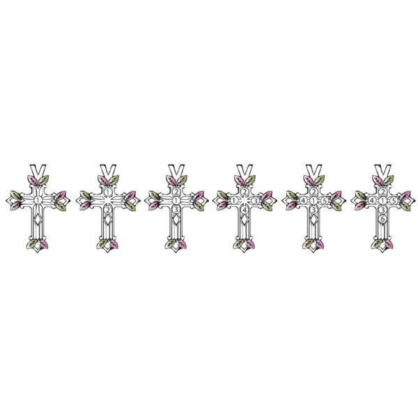 C2966StoneChart-600x600 Black Hills Silver Cross Pendant with 6 Genuine Birthstones