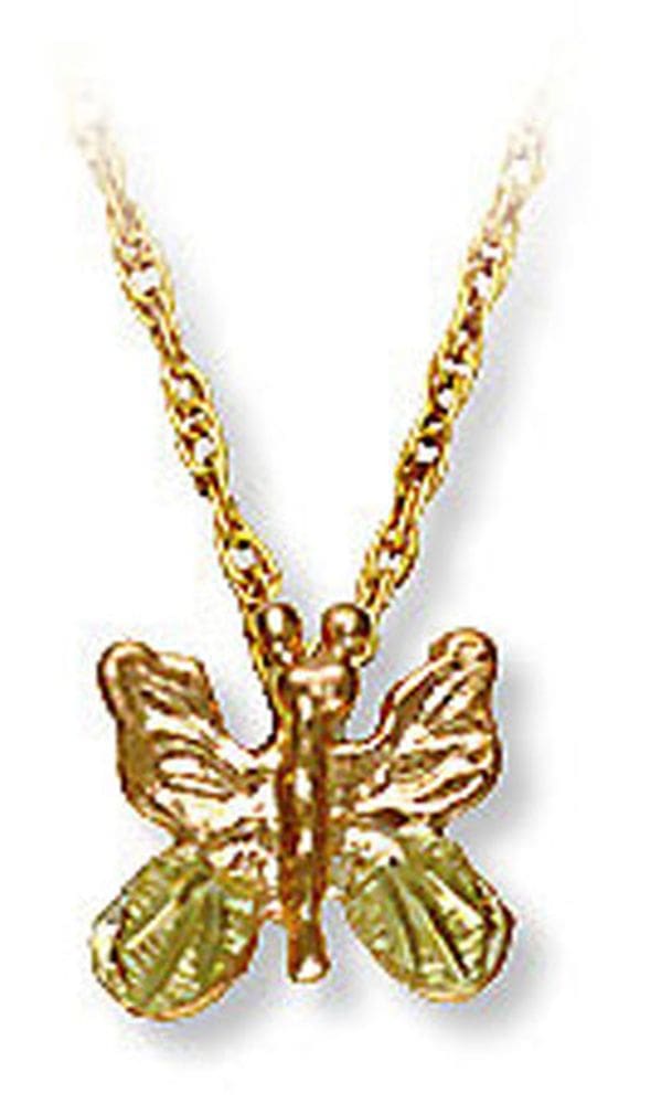 E312-18 Black Hills Gold Butterfly Pendant