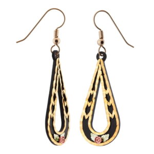 ER144-BLK-300x300 Black Hills Gold Black Enamel Earrings