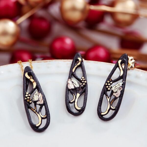 ER3299P-PE3299-SET-600x600 Black Hills Gold Black Powder Coated Earrings