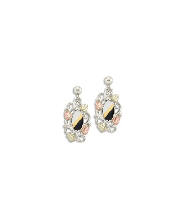 ER483PD-SS-449-600x657 Sterling Black Hills Silver earrings with Onyx and Mother of Pearl