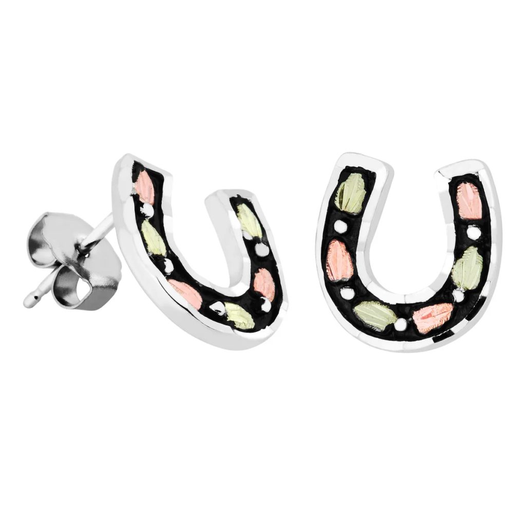 Sterling Silver Antique Horseshoe Earrings MRLER846P