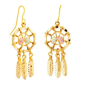 ER866-300x300 Black Hills Gold Dreamcatcher Earrings