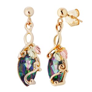 ER968PD-471-300x300 Black Hills Gold Mystic Fire Topaz Ball Post Earrings