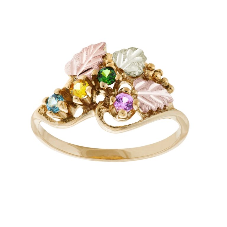 G925-768x768 Mt Rushmore Swirl Family Ring with 2 Synthetic Birthstones