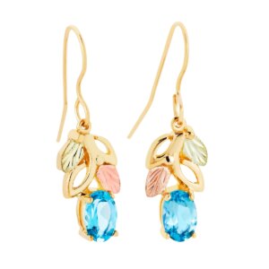 GLER1970-404-300x300 Black Hills Gold Earrings with Blue Topaz