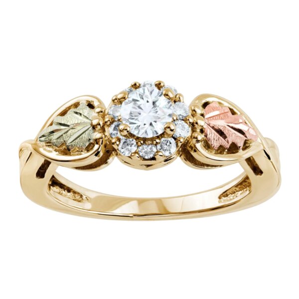 GLWR932AD-600x600 Ladies Black Hills Gold Diamond Engagement Ring