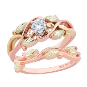 GLWR938SD-300x300 Ladies Black Hills Rose Gold Wedding Set with Engagement Ring