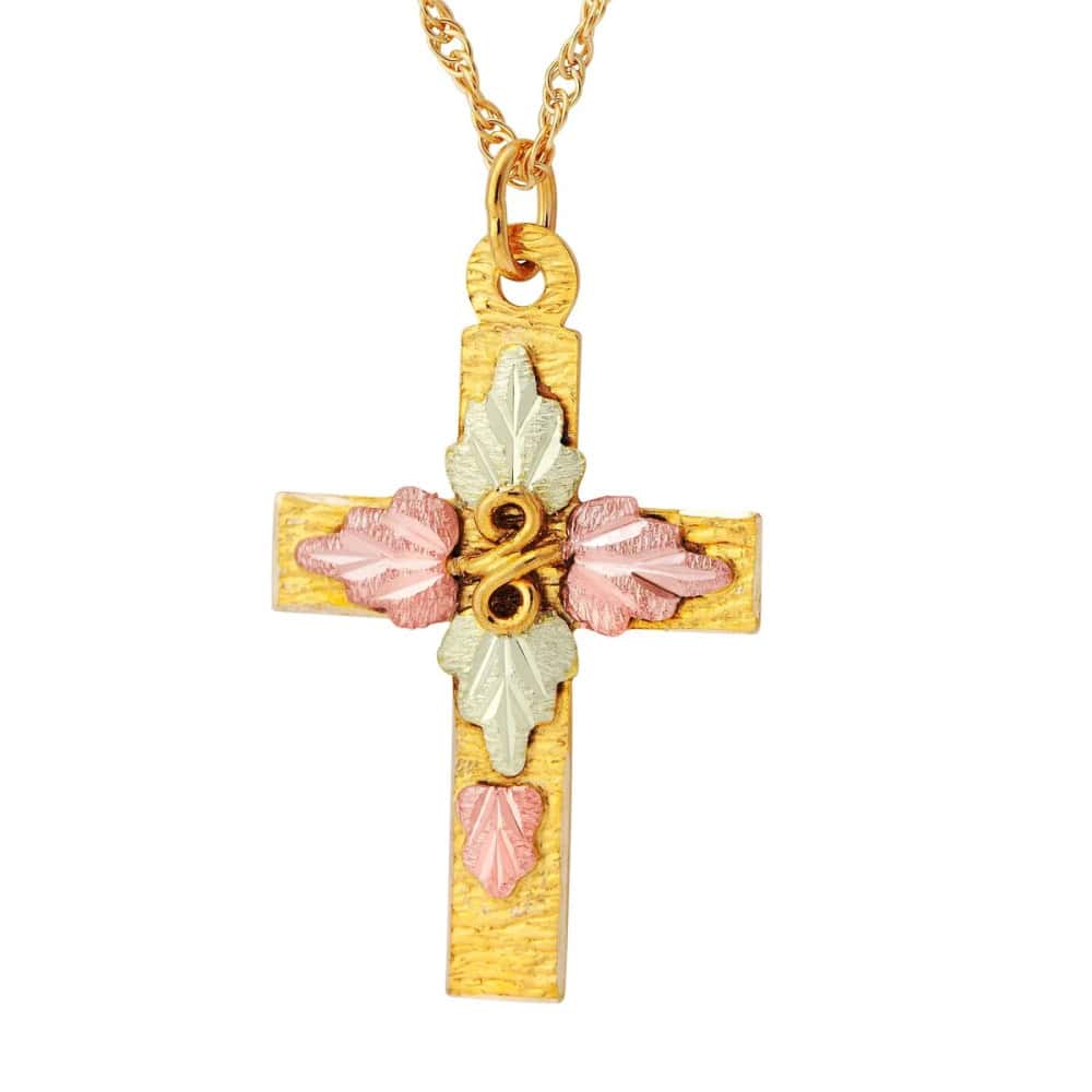 Black hills gold cross pendant discount