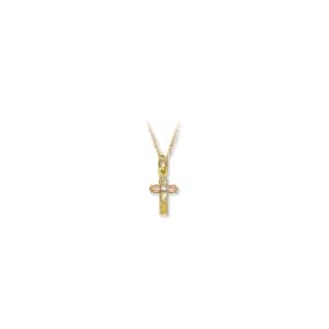 M611-18X-1-300x300 Black Hills Gold Cross Pendant with Diamond