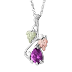 MRLPE3741-306-300x300 Black Hills Silver Pendant with Pear-Shaped Synthetic Alexandrite