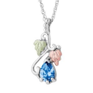 MRLPE3741-312-300x300 Black Hills Silver Pendant with Pear-Shaped Synthetic Blue Zircon