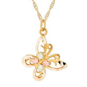 PE1023-300x300 Landstrom's Black Hills Gold Butterfly Pendant