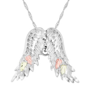 PE1932-SS-300x300 Sterling Silver Angel Wing Pendant Necklace