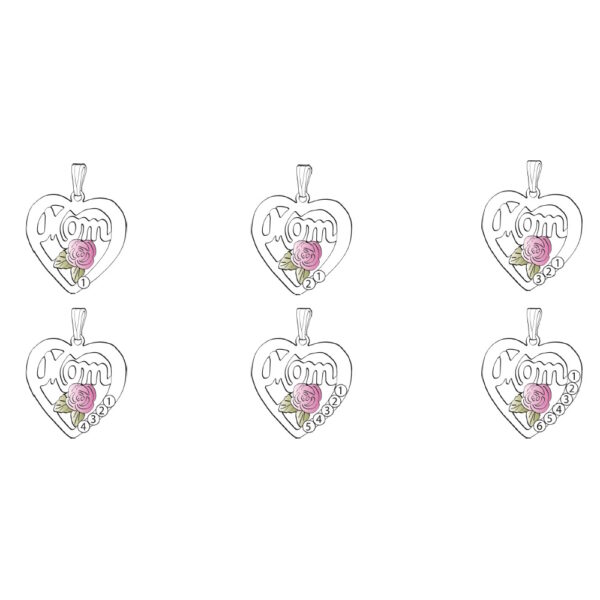 PE518StoneChart-600x600 Landstroms Silver Heart Pendant with MOM and 1 GENUINE Birthstone