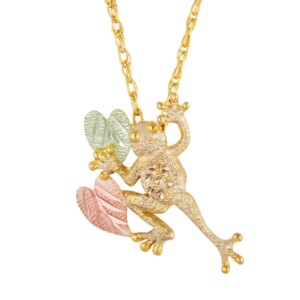 PE527-300x300 Black Hills Gold Frog Pendant