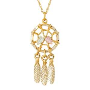 PE876-300x300 Black Hills Gold Dreamcatcher Pendant