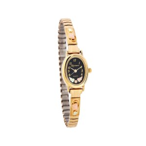 WR38402-300x300 Mt Rushmore Ladies Gold Watch with Black Face