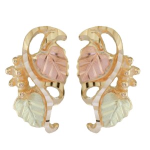 gc5326_lg-300x300 Black Hills Gold Intertwined Grapevine Post Earrings