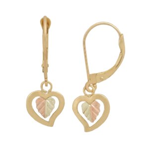 gc5785-lb_lg-300x300 Black Hills Gold Heart Earrings Split-Color Rose and Green Gold Leaves