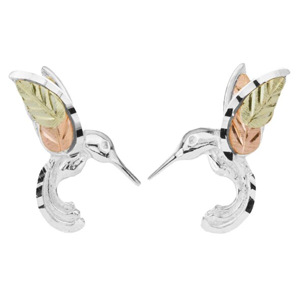 mrc50297-gs_lg-600x600 Black Hills Gold and Silver Hummingbird Post Earrings