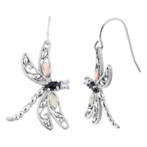 mrc50508zofgs_lg-300x300 Black Hills Gold and Silver Onyx Dragonfly Earrings