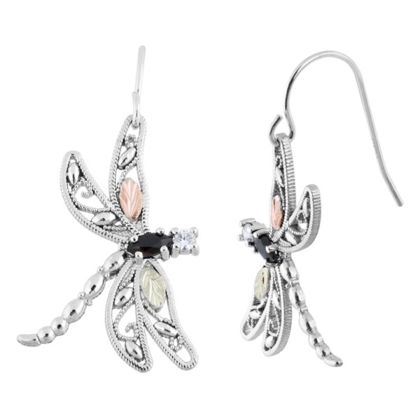 mrc50508zofgs_lg-600x600 Black Hills Gold and Silver Onyx Dragonfly Earrings