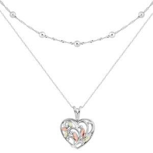 mrlpe3815-silver-heart-necklace-300x300 Sterling Black Hills Silver Double Layer Heart Pendant