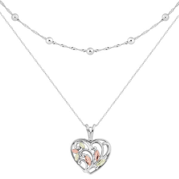mrlpe3815-silver-heart-necklace-600x600 Sterling Black Hills Silver Double Layer Heart Pendant