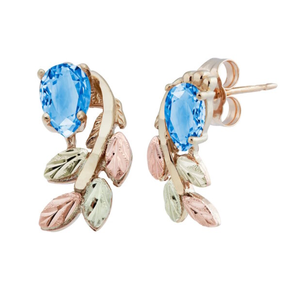 5966BT-600x600 Black Hills Gold Blue Topaz Earrings