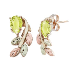 5966PE-300x300 Black Hills Gold Cascading Peridot Earrings