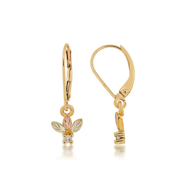 ER1463x-600x600 Landstroms Black Hills Gold Diamond Dangle Earrings