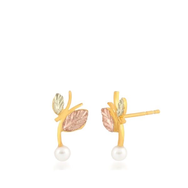 ER4032P-600x600 Black Hills Gold Vine and Pearl Earrings