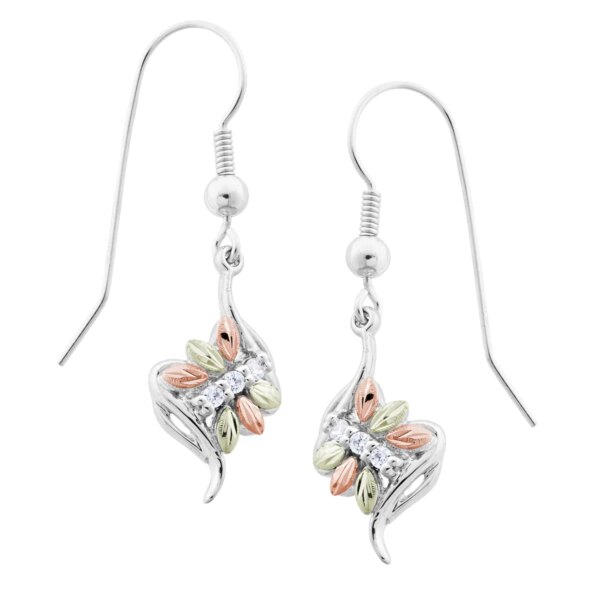 ER30564101-600x600 Landstroms Sterling Silver Cubic Zirconia Fish Hook Earrings