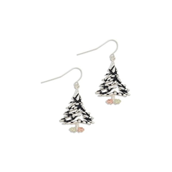 ER415-600x600 Landstroms Black Hills Silver Christmas Tree Earrings