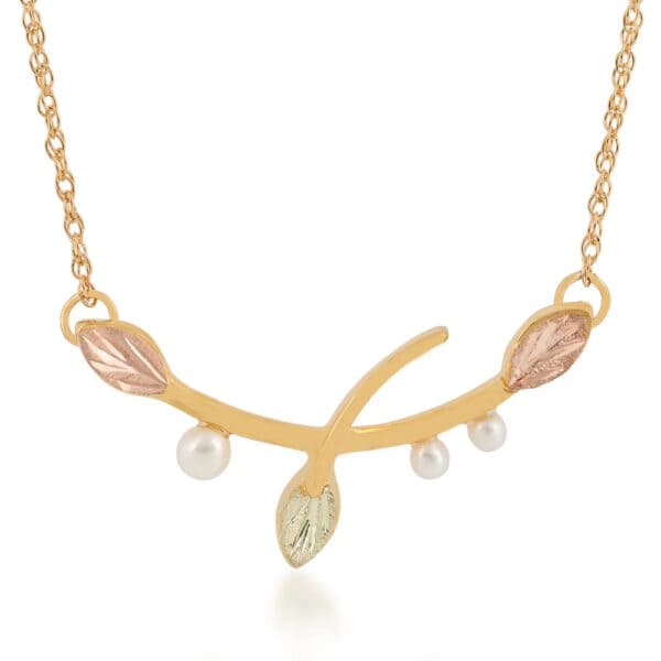 NE4032P-600x600 Landstroms Vine and Pearl Gold Pendant