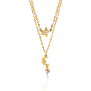 NE4035-300x300 Landstroms Gold Star and Moon Necklace